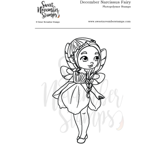 Sweet November Stamps, clear stamp, December Narcissus Fairy