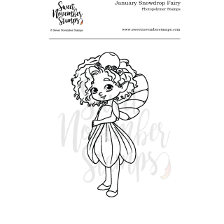 Sweet November Stamps, clear stamp, January Snowdrop Fairy