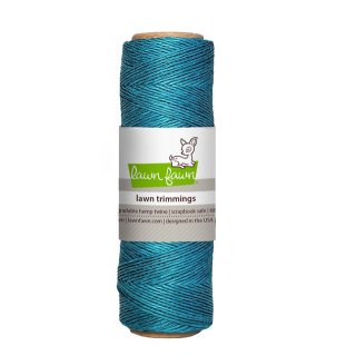 Lawn Fawn, lawn trimmings, teal hemp twine