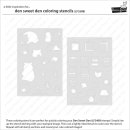 Lawn Fawn, coloring stencils, den sweet den