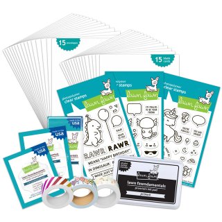 Lawn Fawn, kids cardmaking kit, combo one