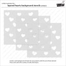 Lawn Fawn, Lawn Clippings, layered hearts background stencils