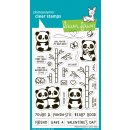 Lawn Fawn, clear stamp, i heart pandas