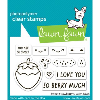 Lawn Fawn, clear stamp, sweet strawberry