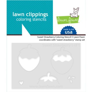 Lawn Fawn, coloring stencils, sweet strawberry