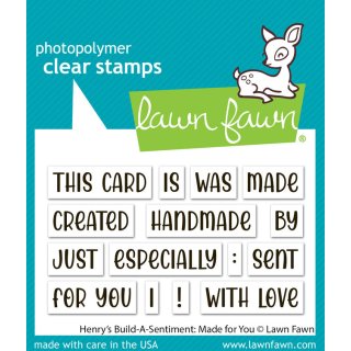 Lawn Fawn, clear stamp, henrys build-a-sentiment: made...