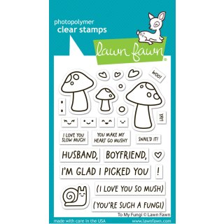 Lawn Fawn, clear stamp, to my fungi