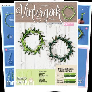 Dommerby Papir, Quilling Anleitung - Kranz aus...