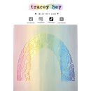 Tracey Hey, Stencil “Rainbow Blooms”