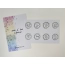 Tracey Hey, A6 White Sticker Sheet Set &ndash; Seeds of Love Collection