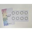 Tracey Hey, A6 White Sticker Sheet Set &ndash; Seeds of Love Collection