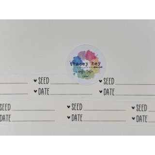 Tracey Hey, washi tape 25mm x 10m, Seed Labels