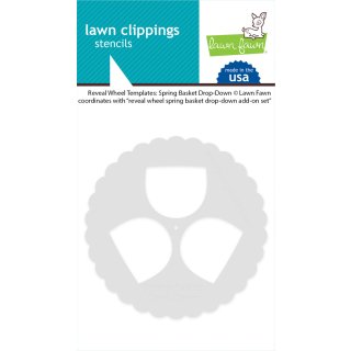 Lawn Fawn, reveal wheel templates: spring basket drop-down