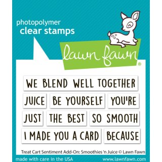 Lawn Fawn, clear stamp, treat cart sentiment add-on:...
