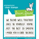 Lawn Fawn, clear stamp, treat cart sentiment add-on:...