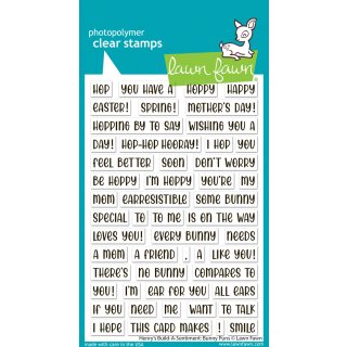 Lawn Fawn, clear stamp, henrys build-a-sentiment: bunny puns