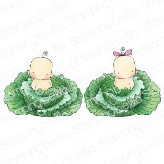 Stamping Bella, Rubber Stamp, CABBAGE PATCH BOY & GIRL
