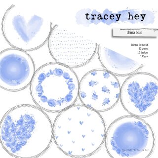 Tracey Hey, Paper Pad – china blue