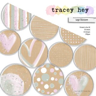 Tracey Hey, Paper Pad – sage blossom
