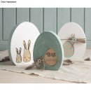 Holz Osterhasen & Freunde, 4-8,8cm, 8 Stück, natur