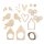 Holz Girlande Vogel&Co., 0,8-9 cm, mit Kordel, 1 Set, natur