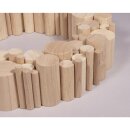 Holz Rundst&auml;be Set, &oslash; 1-4 cm, H 5,5-6,5 cm, 99 St., 1Set, natur