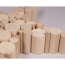 Holz Rundst&auml;be Set, &oslash; 1-4 cm, H 5,5-6,5 cm, 99 St., 1Set, natur