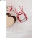 Baumwoll- Garn Stitch &amp; Knot, 5 Farben je 10 m, kirschrot