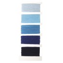 Baumwoll- Garn Stitch & Knot, 5 Farben je 10 m, echtblau