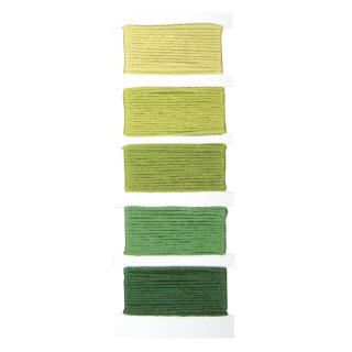 Baumwoll- Garn Stitch & Knot, 5 Farben je 10 m, blattgrün