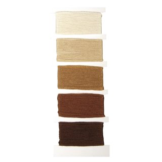 Baumwoll- Garn Stitch & Knot, 5 Farben je 10 m, haselnuss