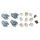 Streuteile Beachtime, 2-4 cm, m. Muscheln, 15 Stück