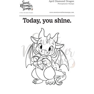 Sweet November Stamps, clear stamp, April Diamond Dragon