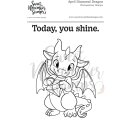 Sweet November Stamps, clear stamp, April Diamond Dragon
