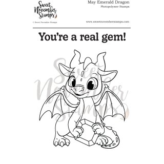 Sweet November Stamps, clear stamp, May Emerald Dragon