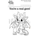 Sweet November Stamps, clear stamp, May Emerald Dragon