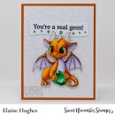 Sweet November Stamps, clear stamp, May Emerald Dragon