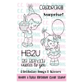 C.C. Designs, clear stamp, Henry & Twila Birthday