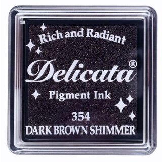Delicata Pigment Ink small, Dark Brown Shimmer