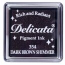 Delicata Pigment Ink small, Dark Brown Shimmer