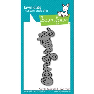 Lawn Fawn, lawn cuts/ Stanzschablone, scripty congrats