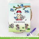 Lawn Fawn, clear stamp, backyard bird feeder