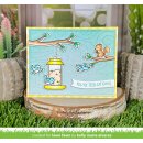 Lawn Fawn, clear stamp, backyard bird feeder