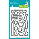 Lawn Fawn, lawn cuts/ Stanzschablone, backyard bird feeder