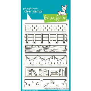 Lawn Fawn, clear stamp, simply celebrate hangouts