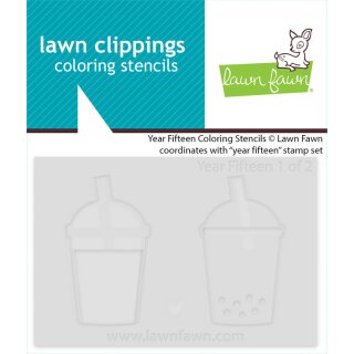 Lawn Fawn, coloring stencils, year fifteen