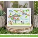 Lawn Fawn, lawn cuts/ Stanzschablone, tree branches backdrop: landscape