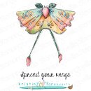 Stamping Bella, Rubber Stamp, LUNAR PETAL MOTH (2 stamps...