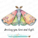 Stamping Bella, Rubber Stamp, LEAF SONG MOTH (2 stamps...