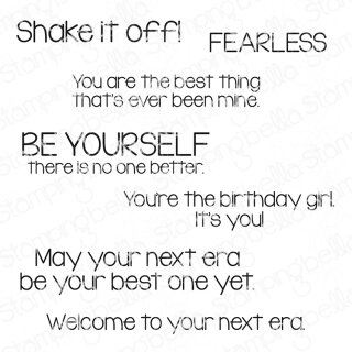 Stamping Bella, Rubber Stamp, SHAKE IT OFF SENTIMENT SET...